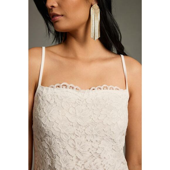 Anthropologie Blue Tassel Lace Cami - New XL - Picture 2 of 6